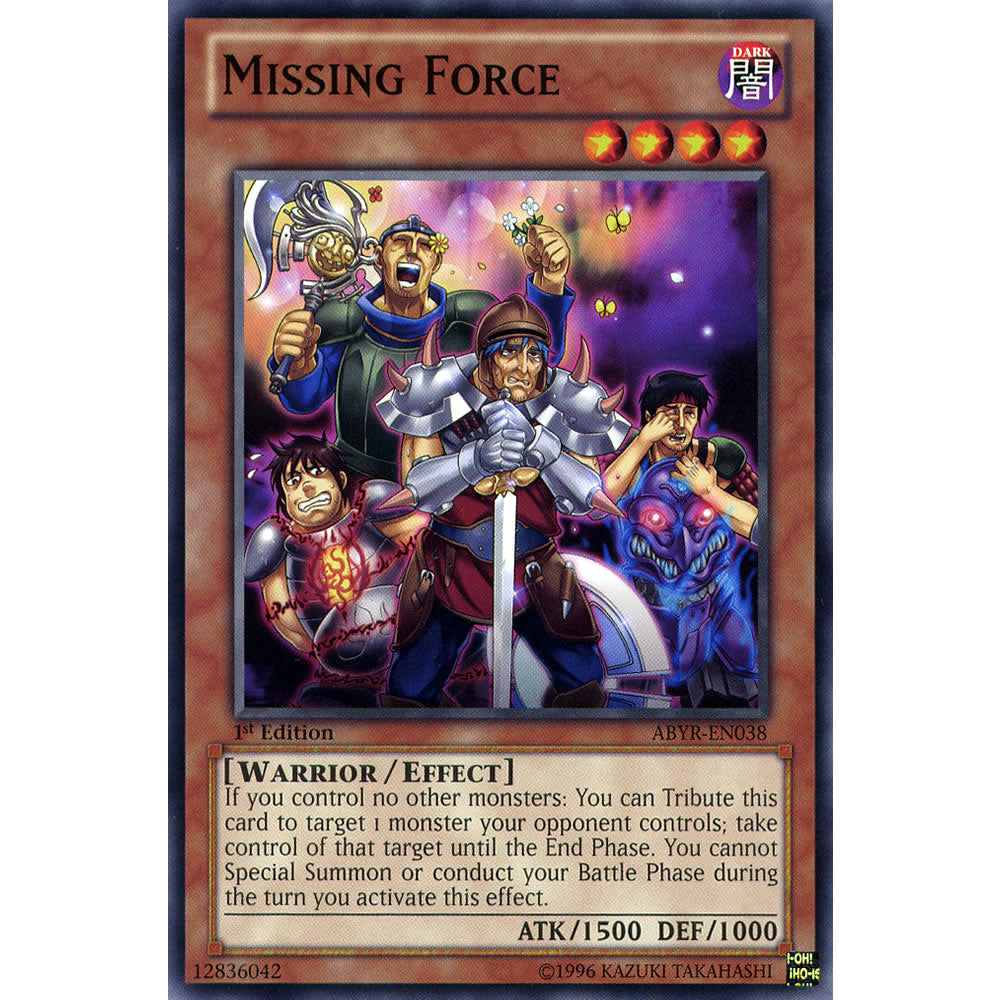 Missing Force ABYR-EN038 Yu-Gi-Oh! Card from the Abyss Rising Set