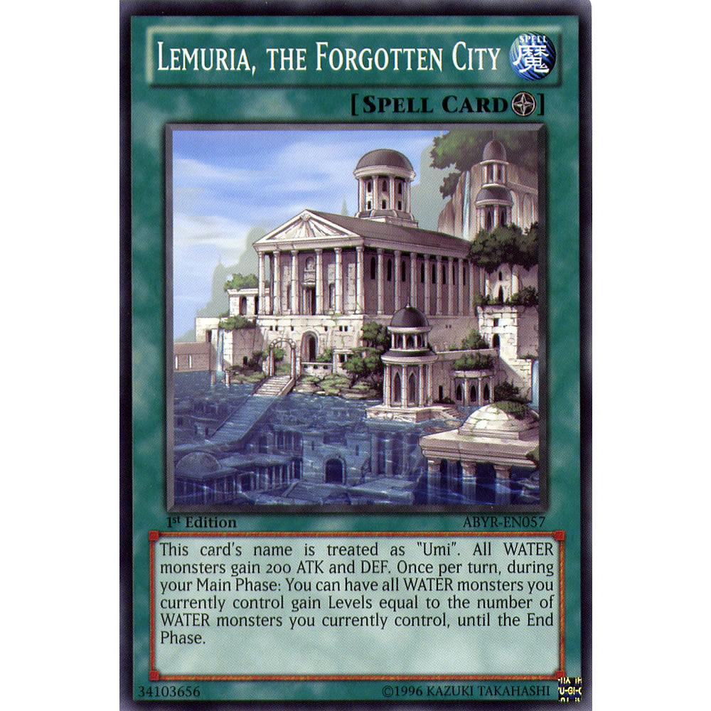 Lemuria, the Forgotten City ABYR-EN057 Yu-Gi-Oh! Card from the Abyss Rising Set
