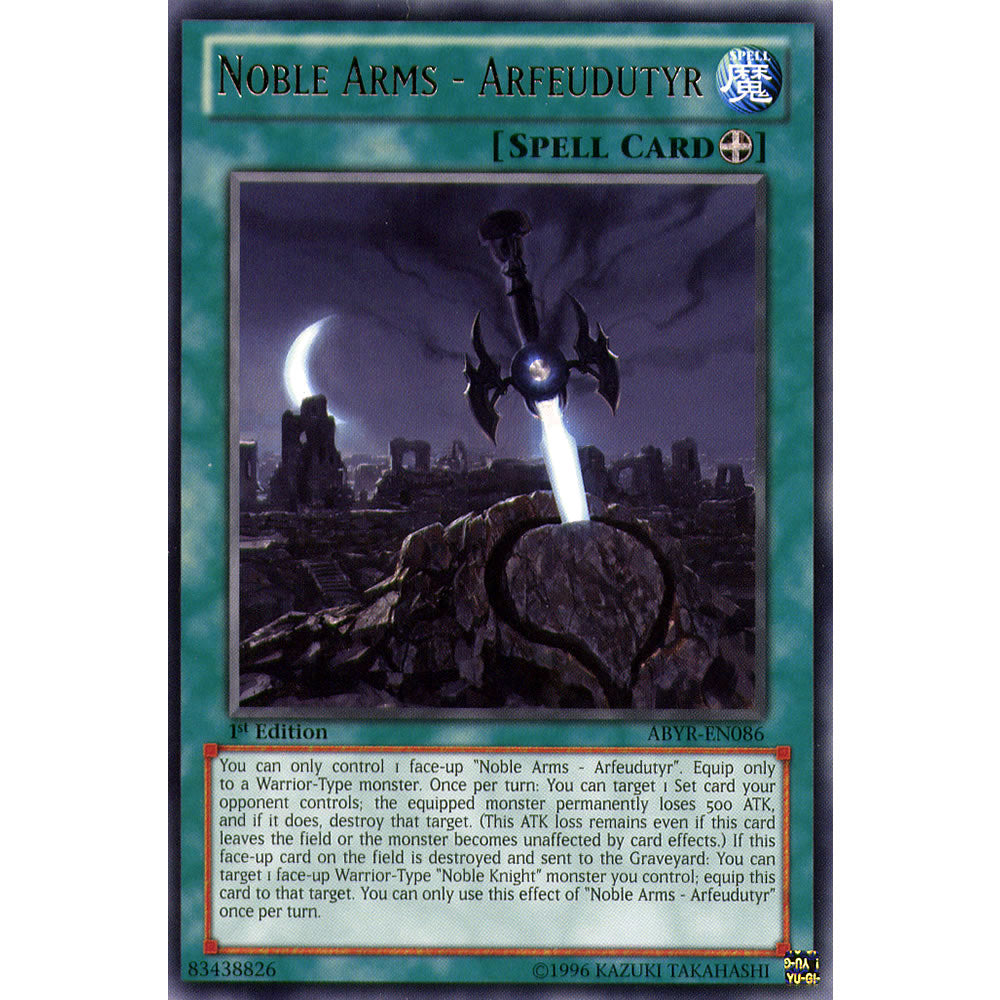 Noble Arms - Arfeudutyr ABYR-EN086 Yu-Gi-Oh! Card from the Abyss Rising Set