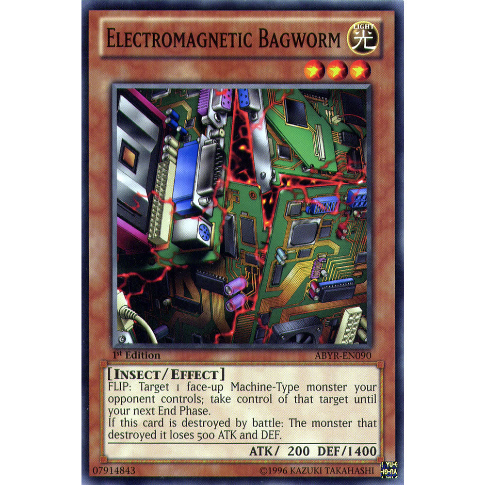 Electromagnetic Bagworm ABYR-EN090 Yu-Gi-Oh! Card from the Abyss Rising Set