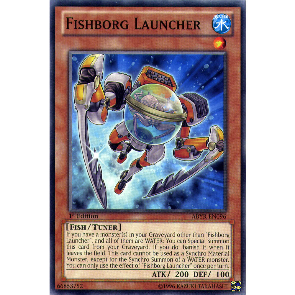 Fishborg Launcher ABYR-EN096 Yu-Gi-Oh! Card from the Abyss Rising Set