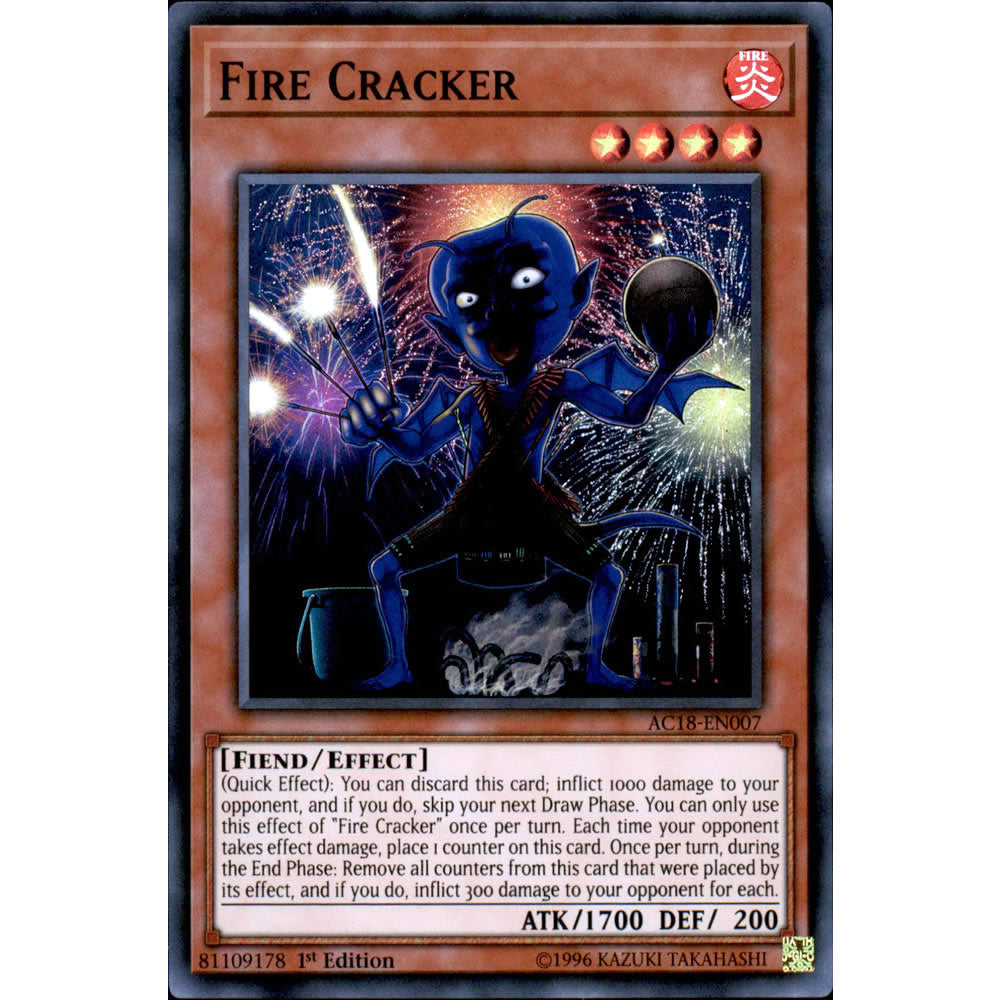 Fire Cracker AC18-EN007 Yu-Gi-Oh! Card from the Advent Calendar 2018 Set