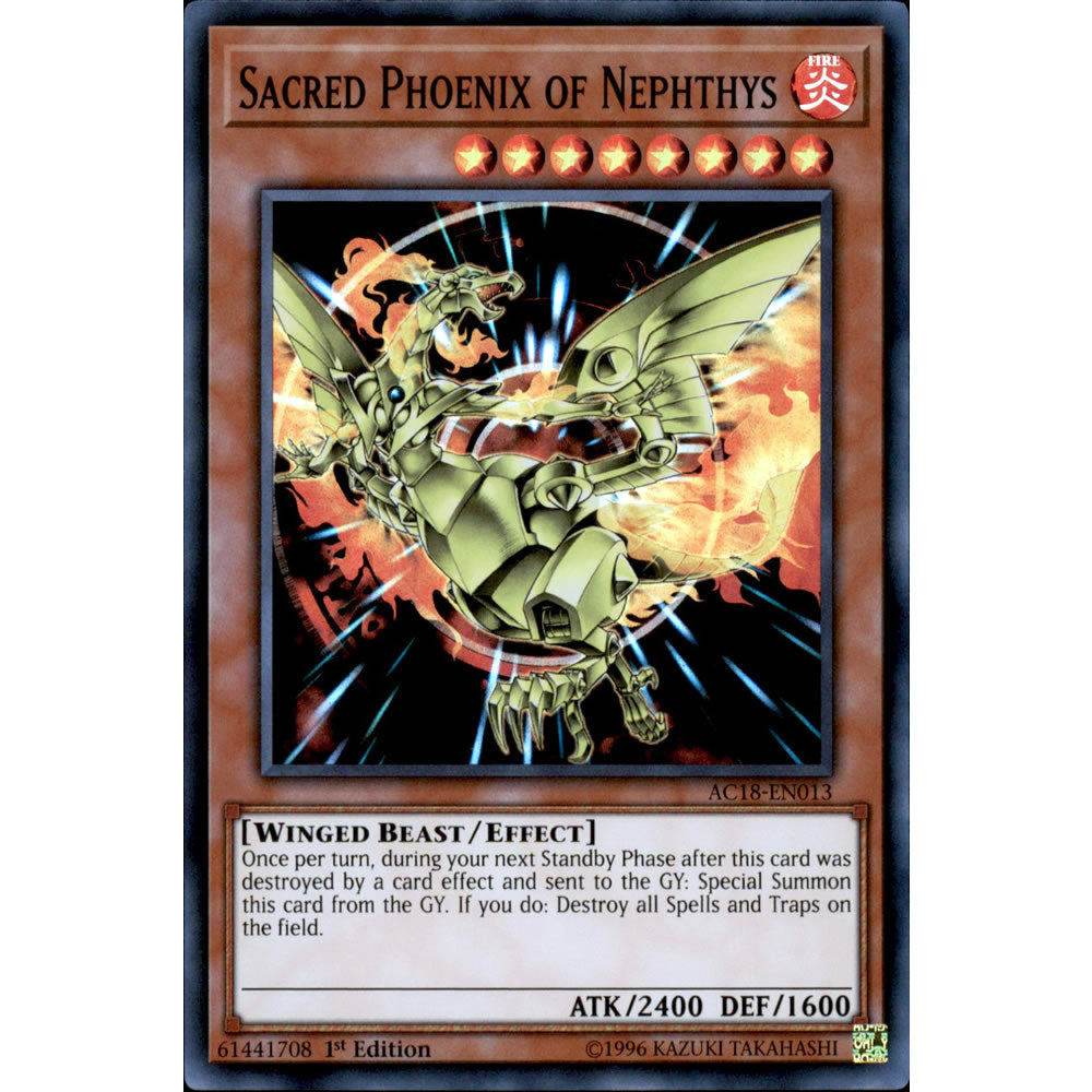 Sacred Phoenix of Nephthys AC18-EN013 Yu-Gi-Oh! Card from the Advent Calendar 2018 Set