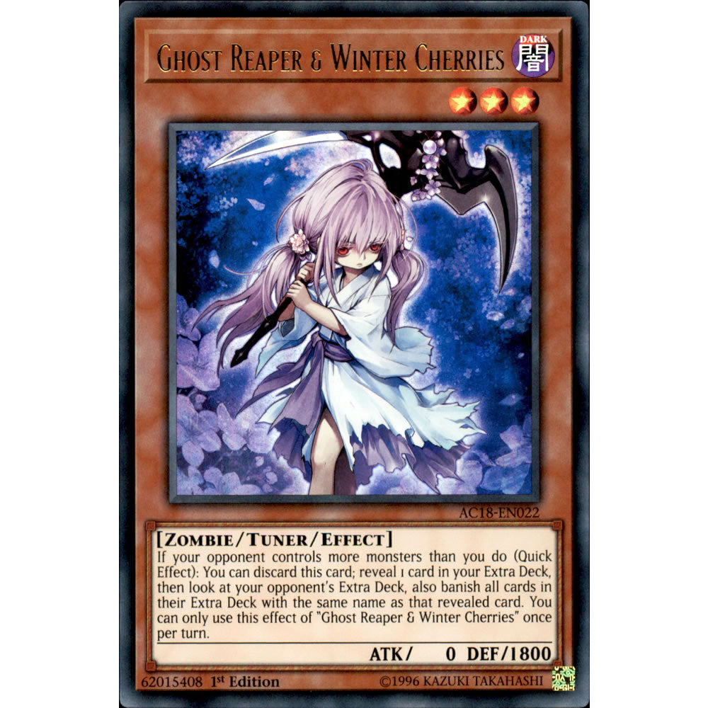 Ghost Reaper & Winter Cherries AC18-EN022 Yu-Gi-Oh! Card from the Advent Calendar 2018 Set