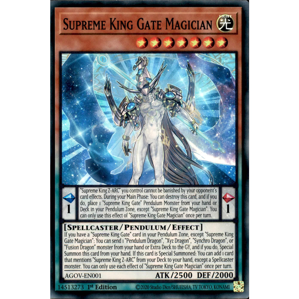 Supreme King Gate Magician AGOV-EN001 Yu-Gi-Oh! Card from the Age of Overlord Set