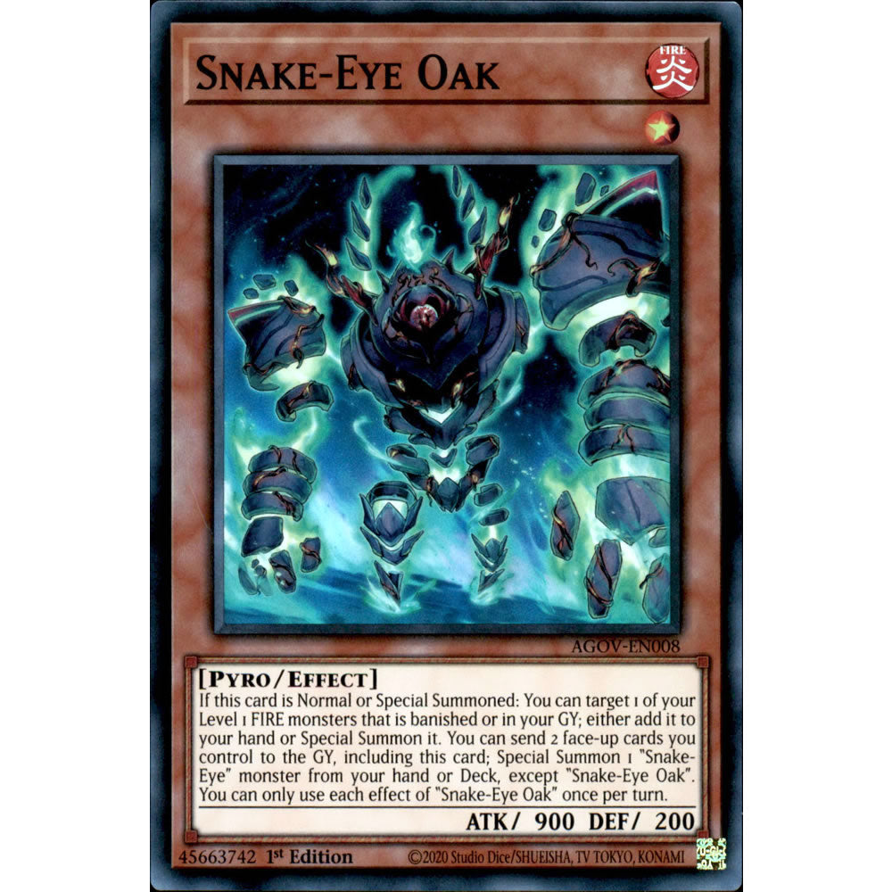 Snake-Eye Oak AGOV-EN008 Yu-Gi-Oh! Card from the Age of Overlord Set