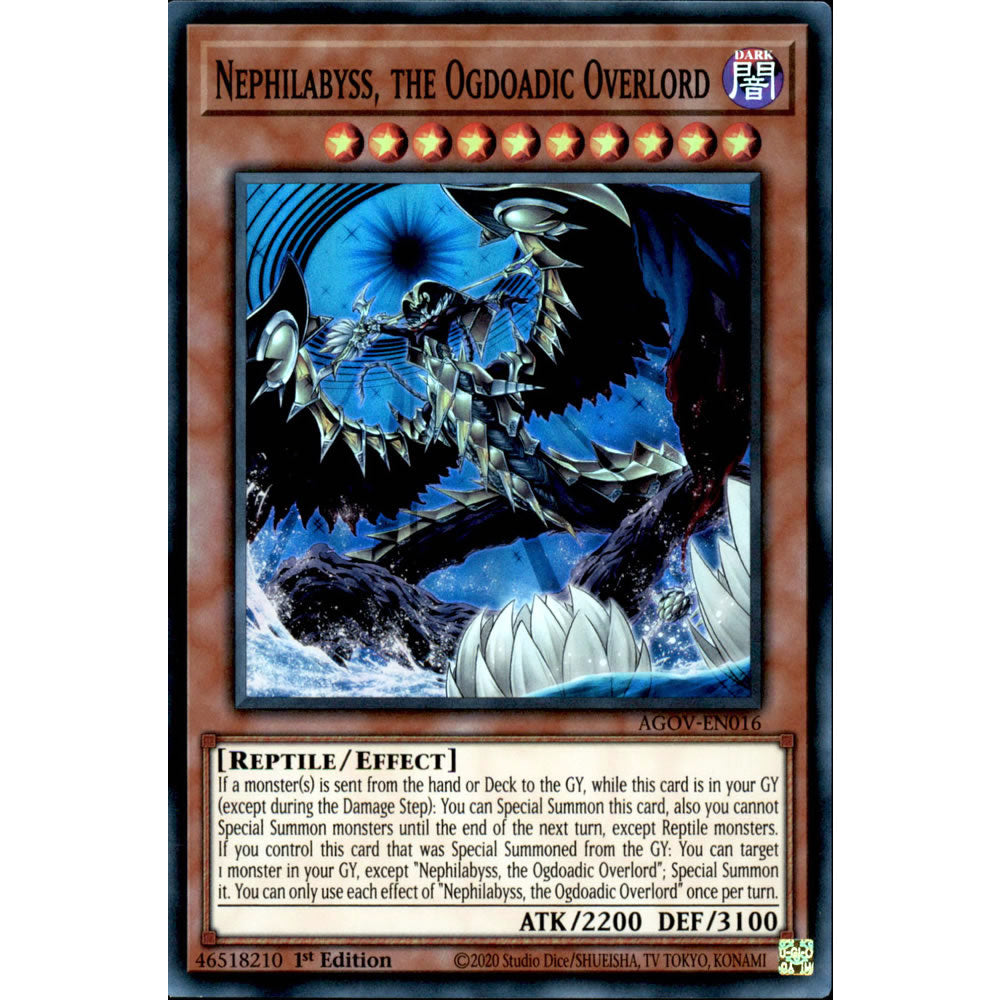 Nephilabyss, the Ogdoadic Overlord AGOV-EN016 Yu-Gi-Oh! Card from the Age of Overlord Set