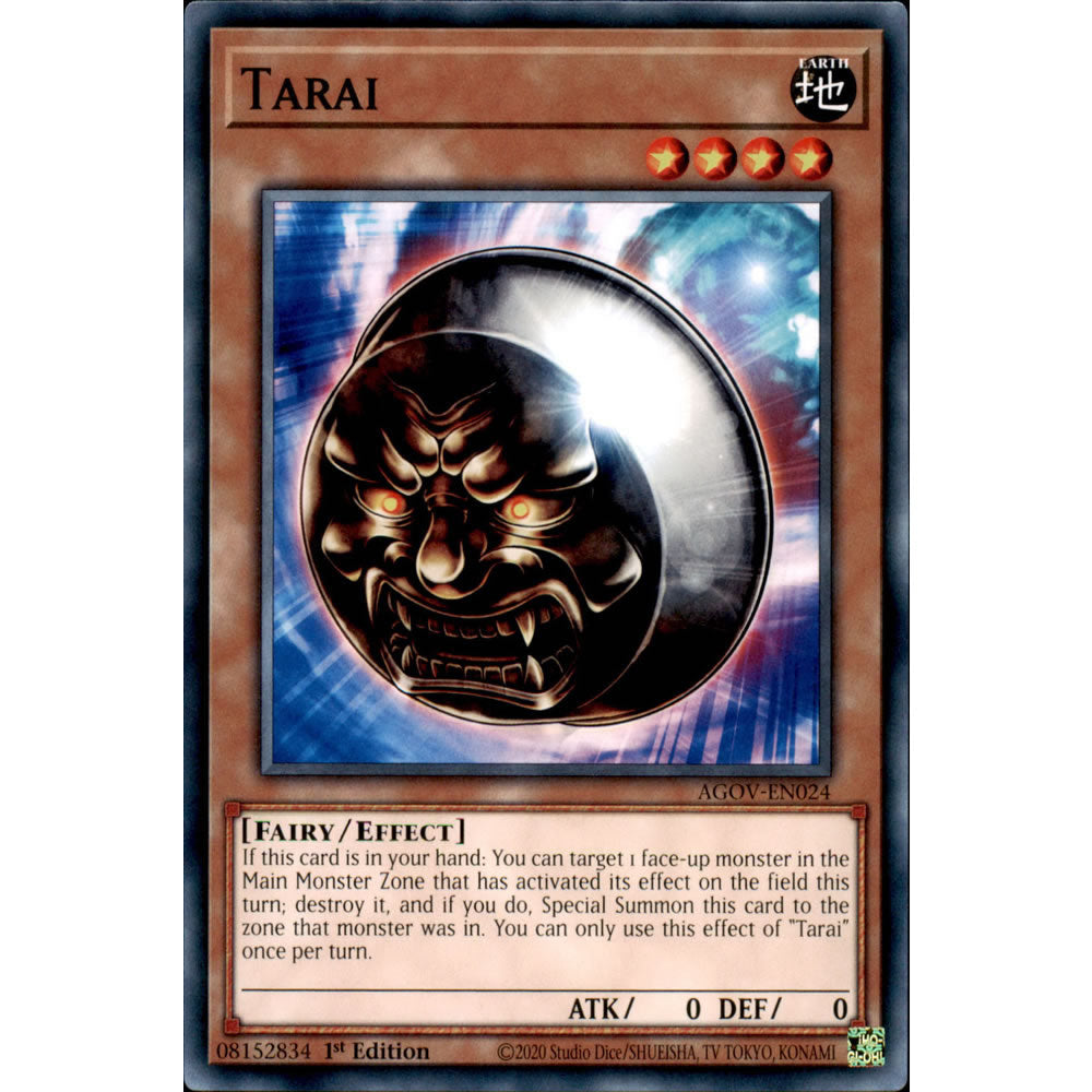 Tarai AGOV-EN024 Yu-Gi-Oh! Card from the Age of Overlord Set
