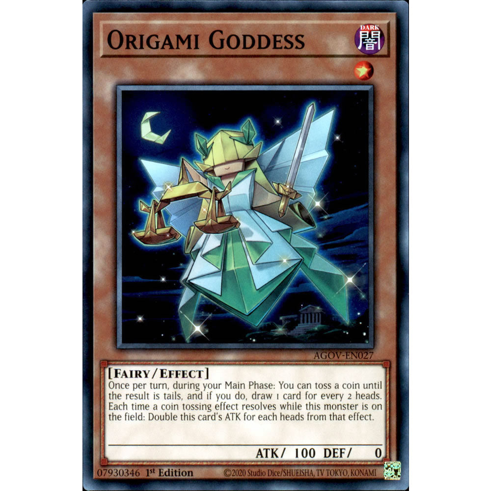Origami Goddess AGOV-EN027 Yu-Gi-Oh! Card from the Age of Overlord Set