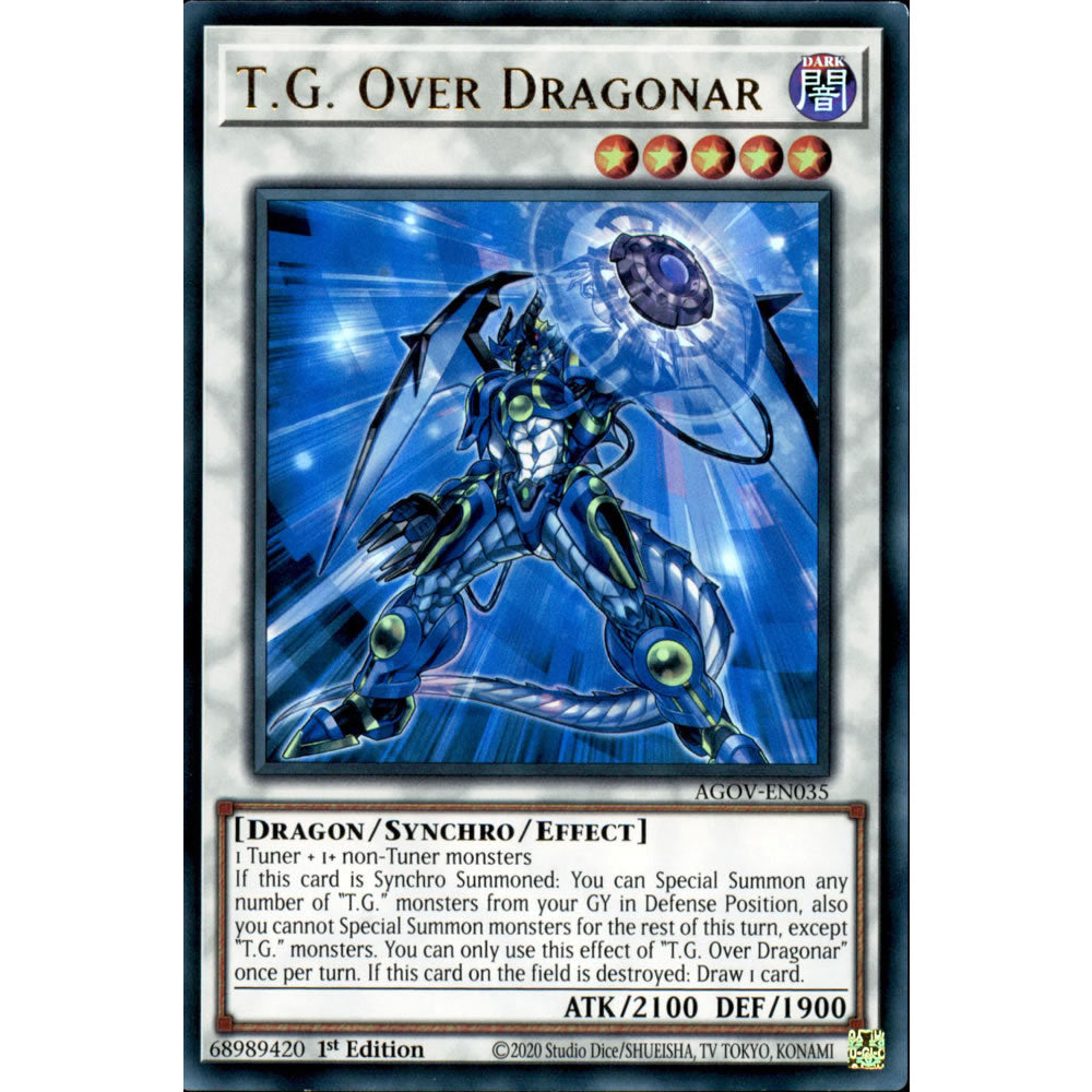 T.G. Over Dragonar AGOV-EN035 Yu-Gi-Oh! Card from the Age of Overlord Set