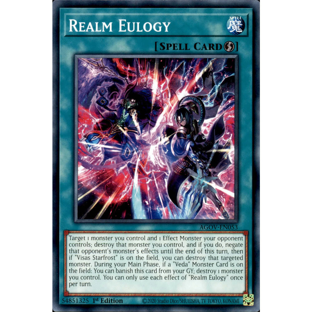 Realm Eulogy AGOV-EN053 Yu-Gi-Oh! Card from the Age of Overlord Set