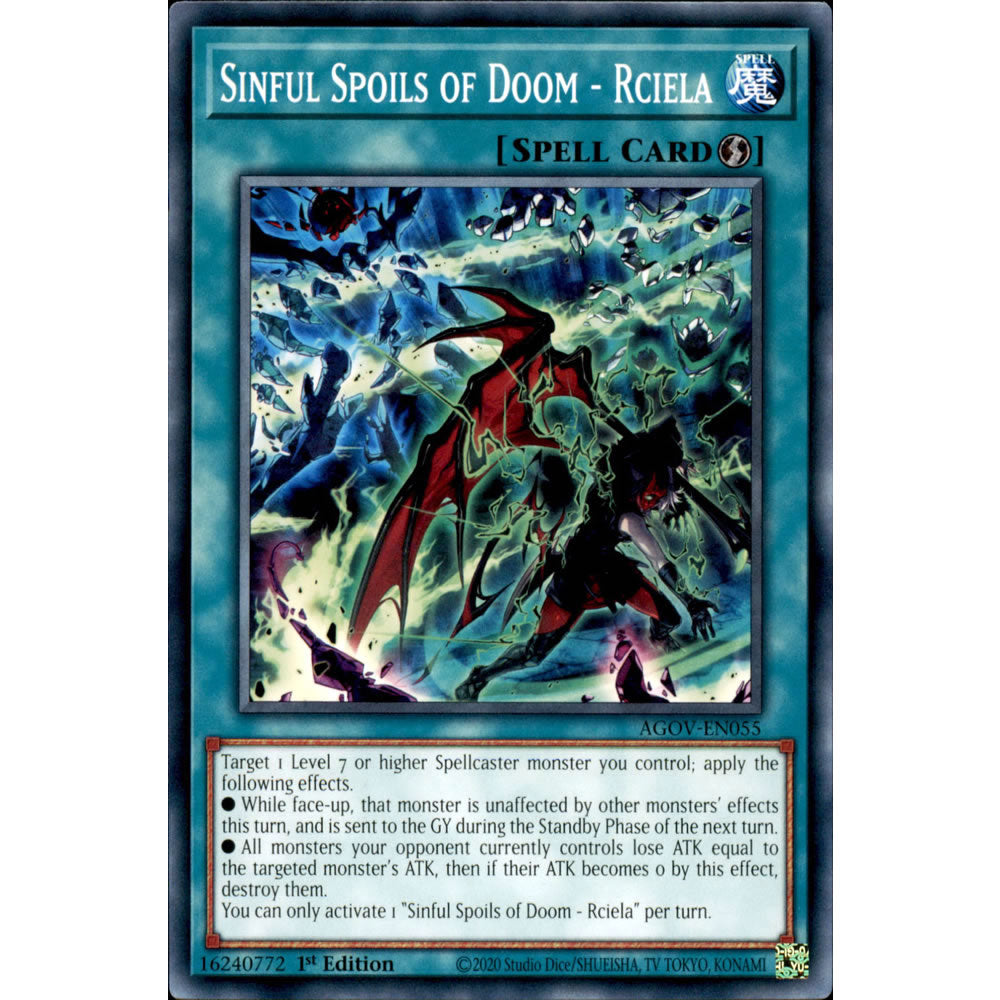 Sinful Spoils of Doom - Rciela AGOV-EN055 Yu-Gi-Oh! Card from the Age of Overlord Set