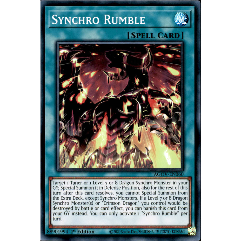 Synchro Rumble AGOV-EN060 Yu-Gi-Oh! Card from the Age of Overlord Set