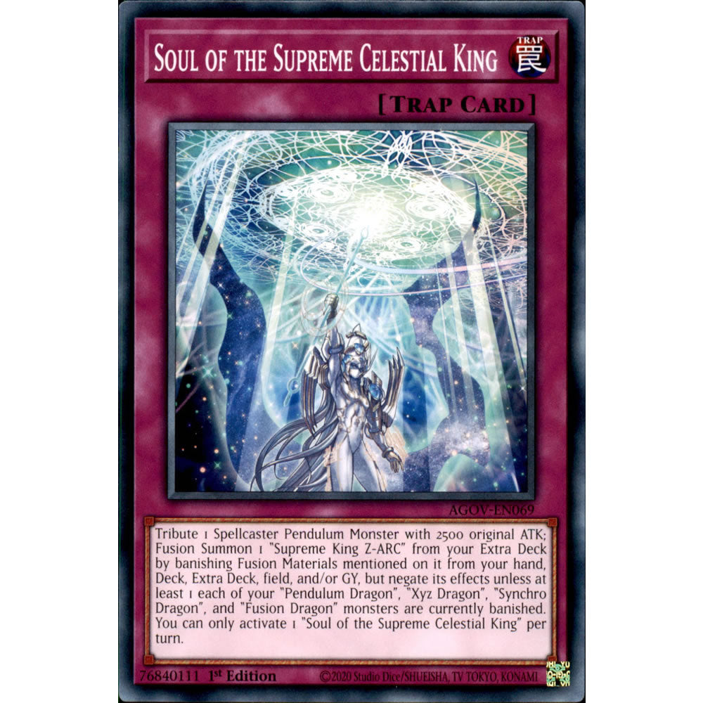 Soul of the Supreme Celestial King AGOV-EN069 Yu-Gi-Oh! Card from the Age of Overlord Set