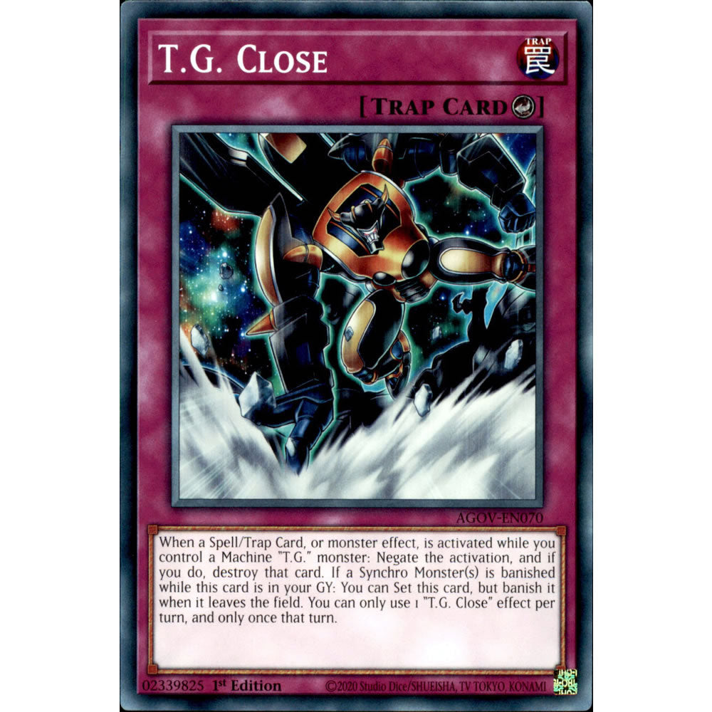 T.G. Close AGOV-EN070 Yu-Gi-Oh! Card from the Age of Overlord Set