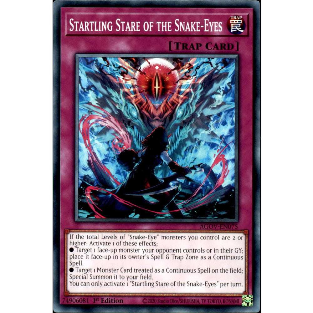 Startling Stare of the Snake-Eyes AGOV-EN075 Yu-Gi-Oh! Card from the Age of Overlord Set
