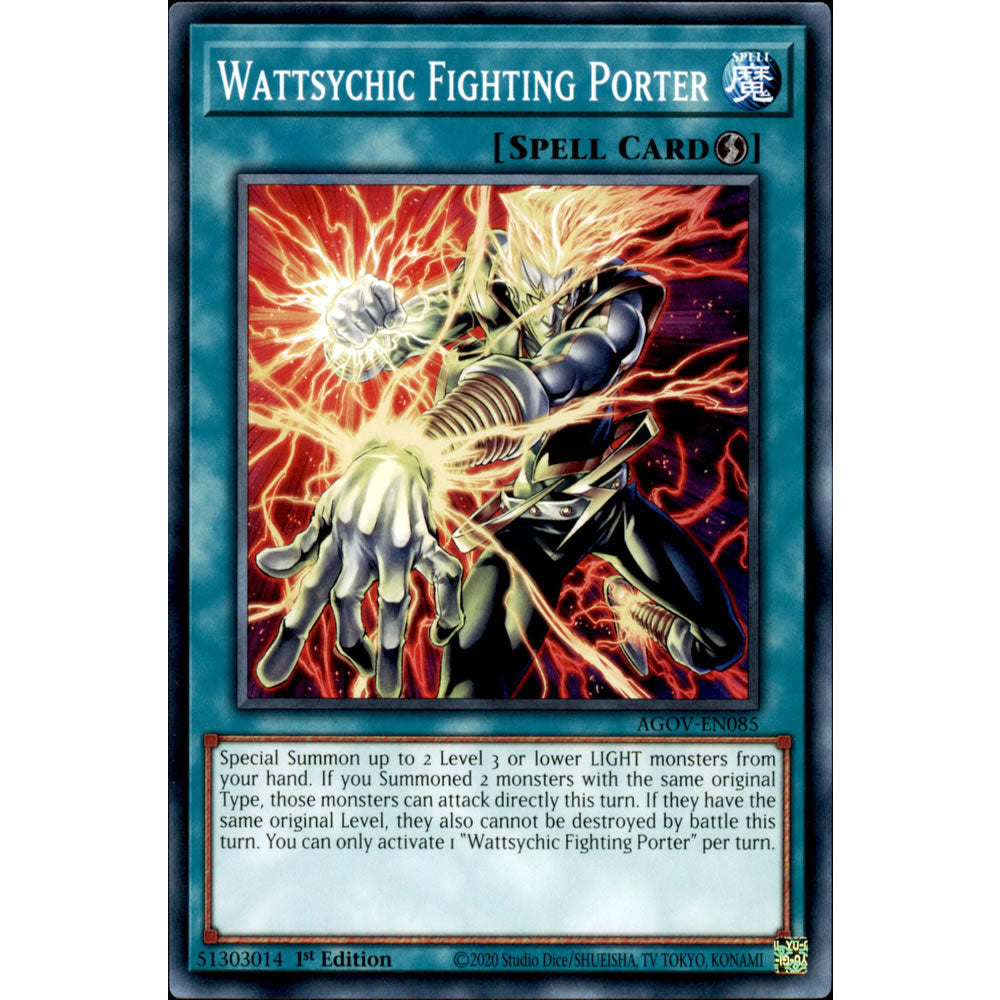 Wattsychic Fighting Porter AGOV-EN085 Yu-Gi-Oh! Card from the Age of Overlord Set