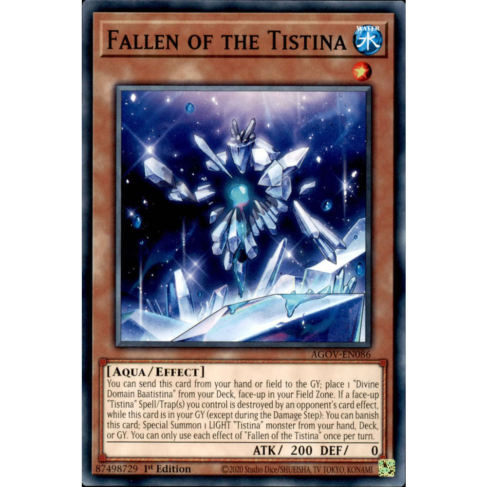 Fallen of the Tistina AGOV-EN086 Yu-Gi-Oh! Card from the Age of Overlord Set