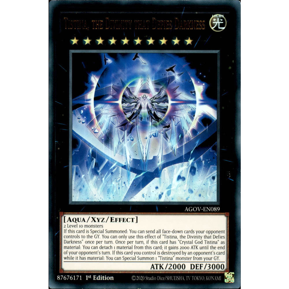 Tistina, the Divinity that Defies Darkness AGOV-EN089 Yu-Gi-Oh! Card from the Age of Overlord Set