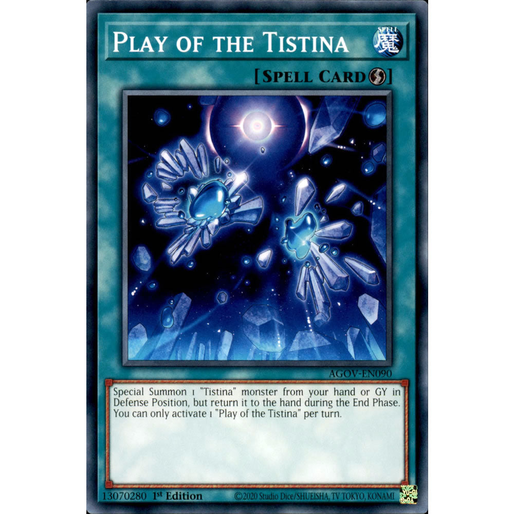 Play of the Tistina AGOV-EN090 Yu-Gi-Oh! Card from the Age of Overlord Set