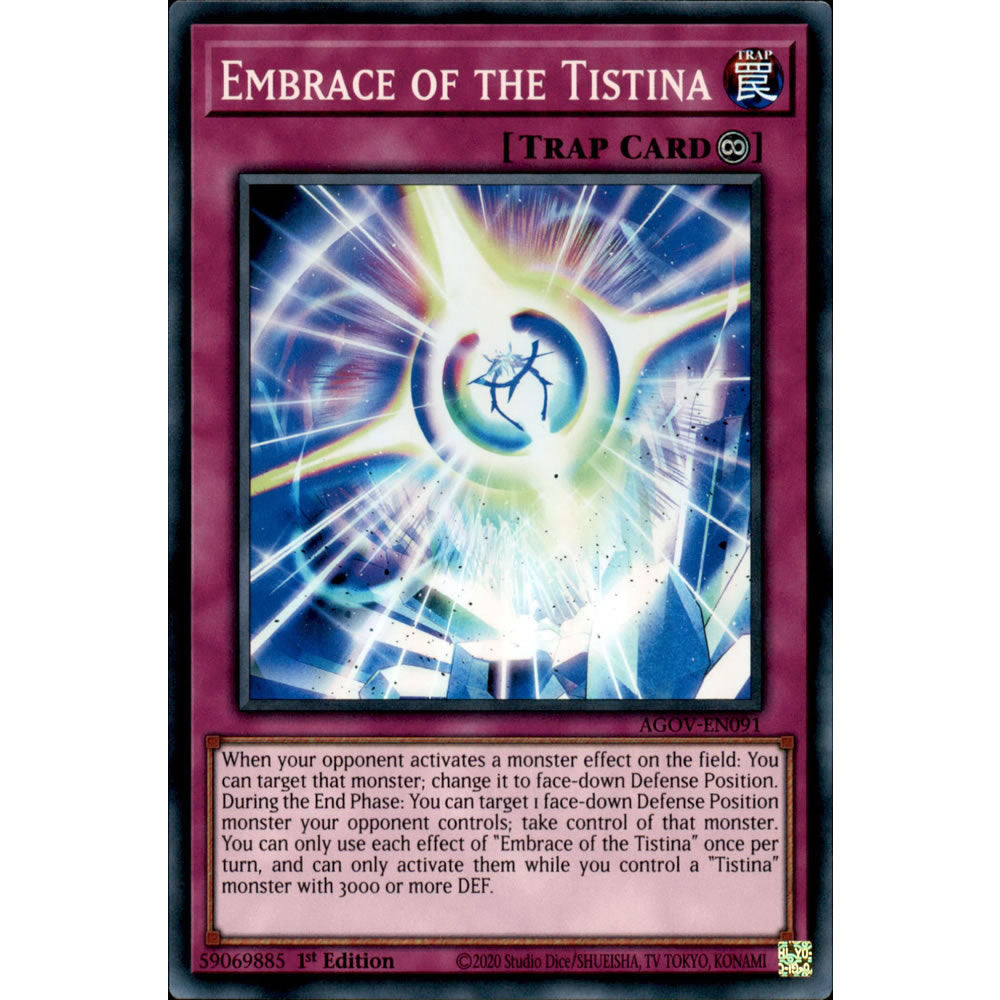 Embrace of the Tistina AGOV-EN091 Yu-Gi-Oh! Card from the Age of Overlord Set