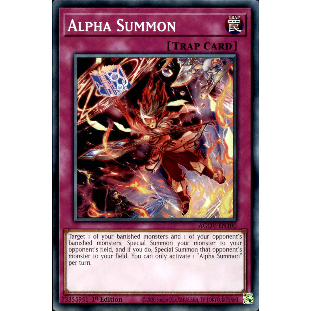 Alpha Summon AGOV-EN100 Yu-Gi-Oh! Card from the Age of Overlord Set