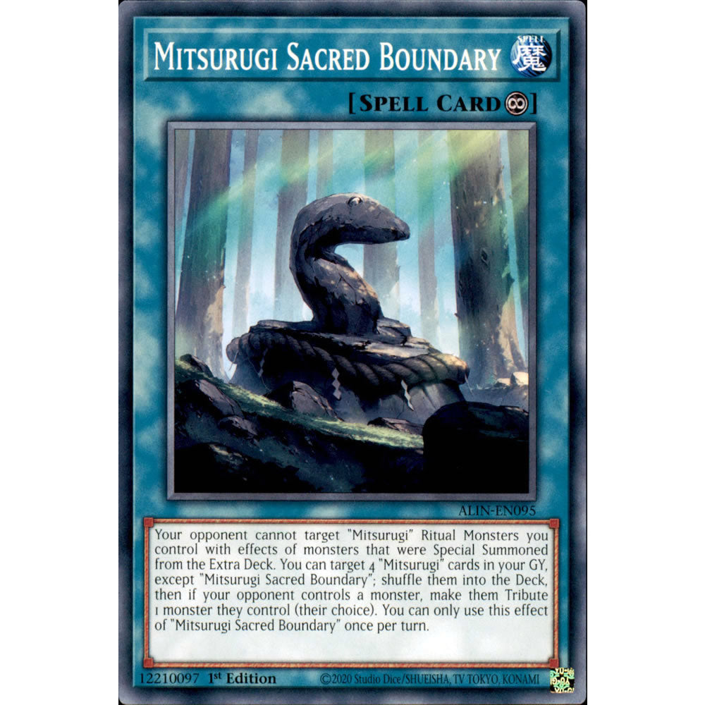 Mitsurugi Sacred Boundary ALIN-EN095 Yu-Gi-Oh! Card from the Alliance Insight Set