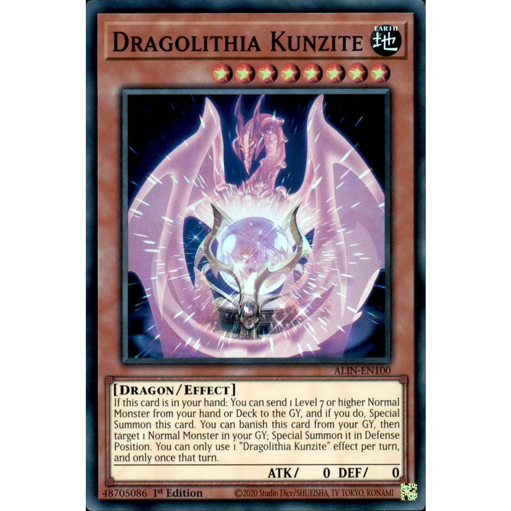 Dragolithia Kunzite ALIN-EN100 Yu-Gi-Oh! Card from the Alliance Insight Set