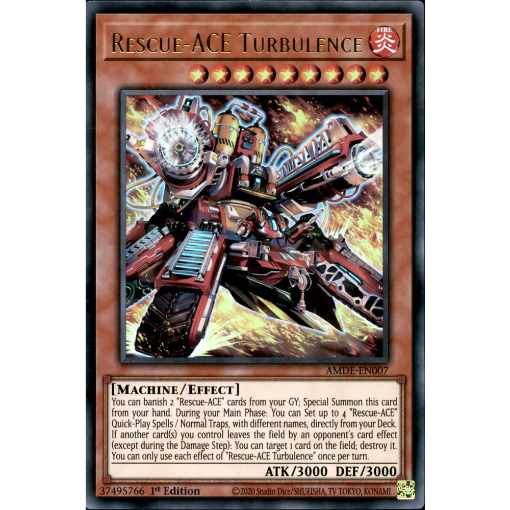 Rescue-ACE Turbulence AMDE-EN007 Yu-Gi-Oh! Card from the Amazing Defenders Set