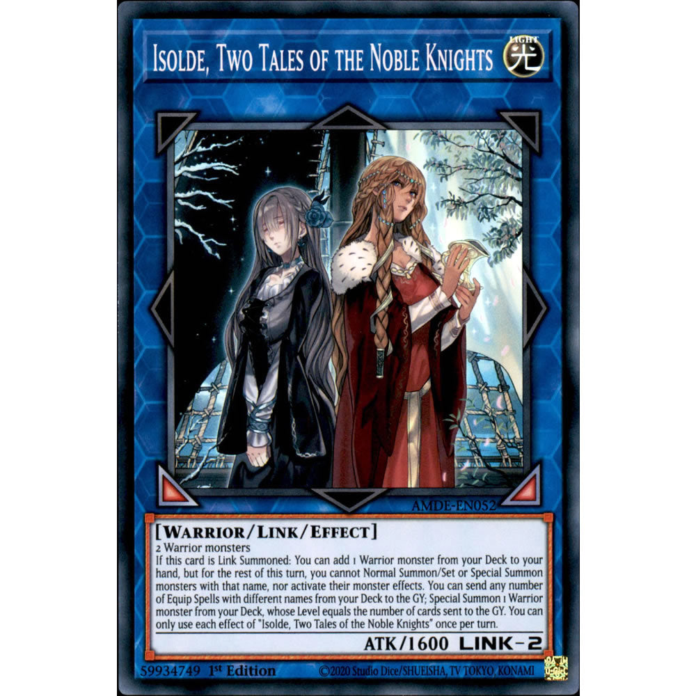 Isolde, Two Tales of the Noble Knights AMDE-EN052 Yu-Gi-Oh! Card from the Amazing Defenders Set