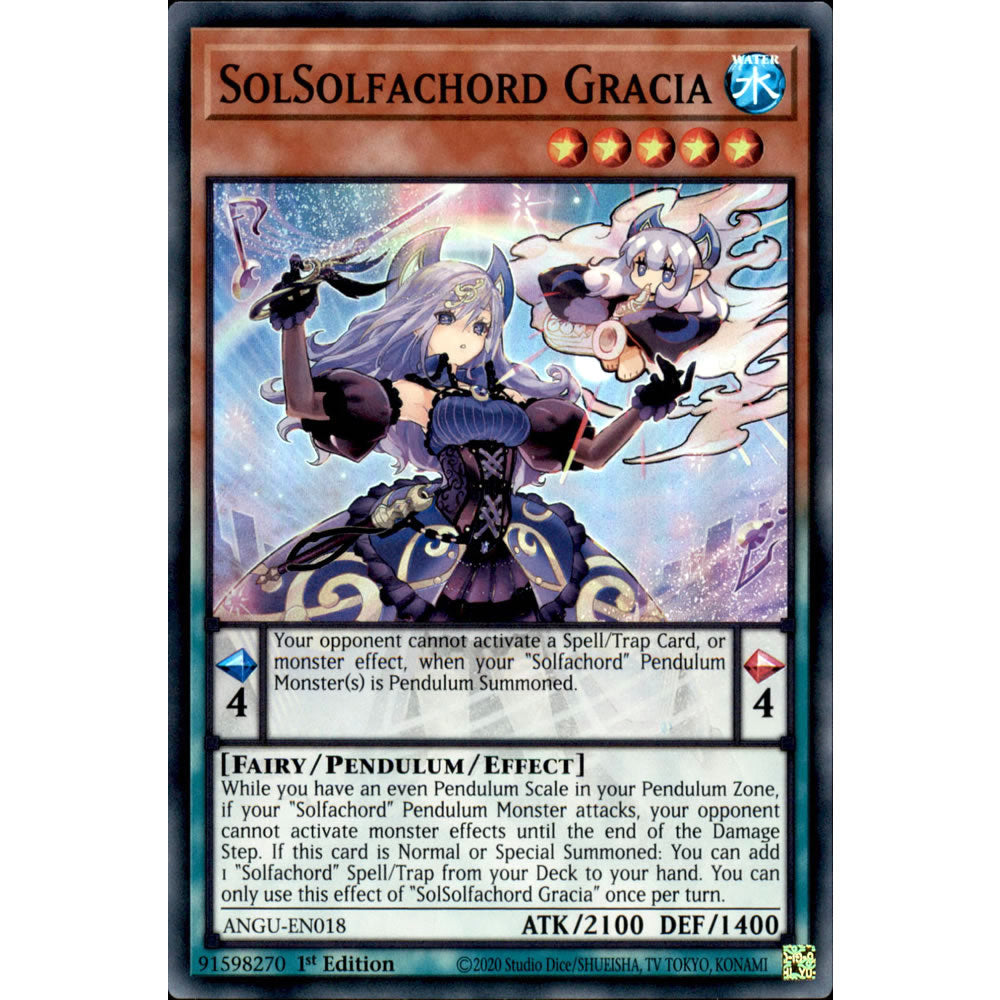 SolSolfachord Gracia ANGU-EN018 Yu-Gi-Oh! Card from the Ancient Guardians Set
