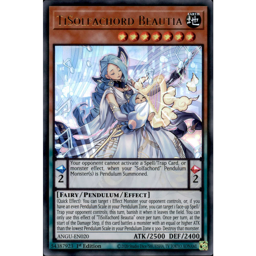 TiSolfachord Beautia ANGU-EN020 Yu-Gi-Oh! Card from the Ancient Guardians Set