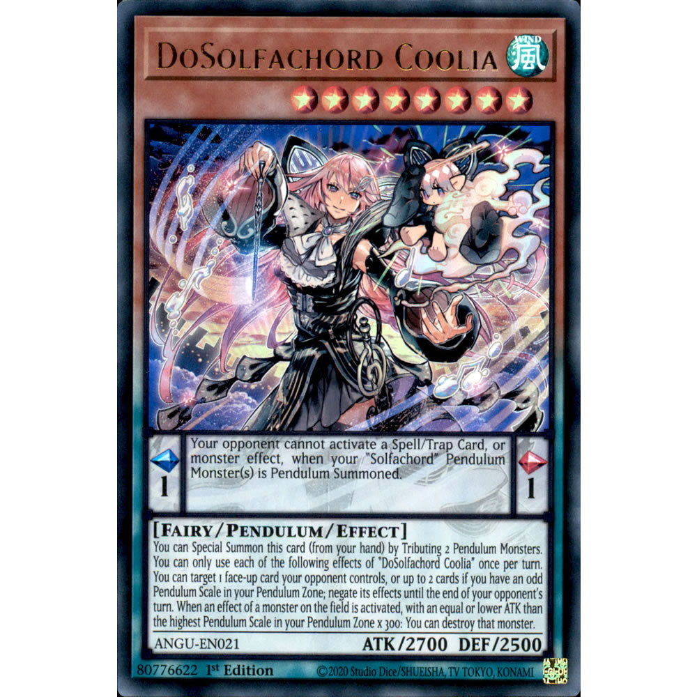 DoSolfachord Coolia ANGU-EN021 Yu-Gi-Oh! Card from the Ancient Guardians Set