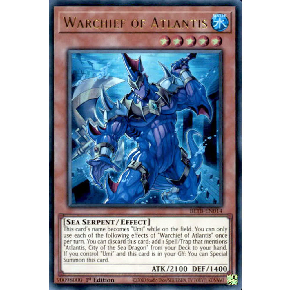Warchief of Atlantis BETB-EN014 Yu-Gi-Oh! Card from the Beyond the Brave Set