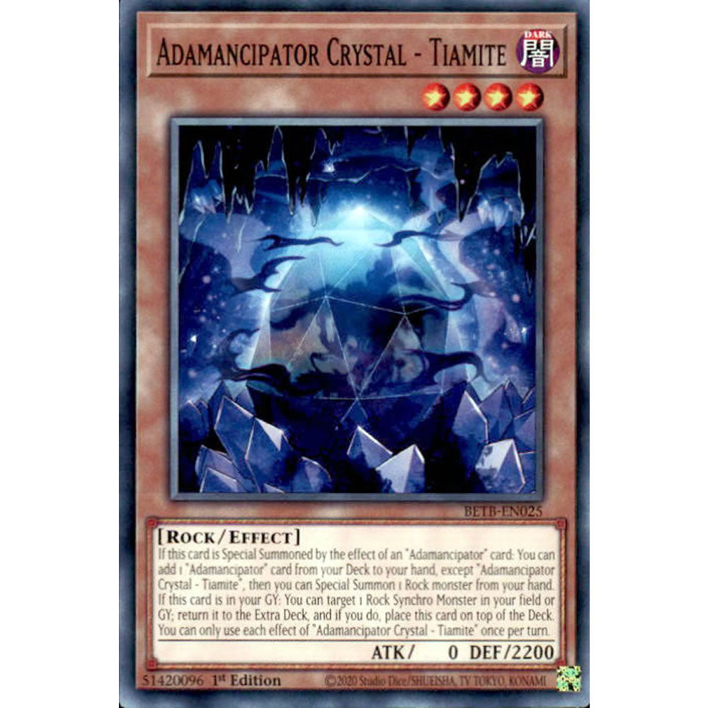 Adamancipator Crystal - Tiamite BETB-EN025 Yu-Gi-Oh! Card from the Beyond the Brave Set