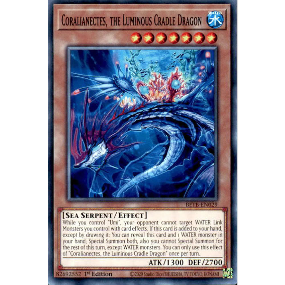 Coralianectes, the Luminous Cradle Dragon BETB-EN029 Yu-Gi-Oh! Card from the Beyond the Brave Set