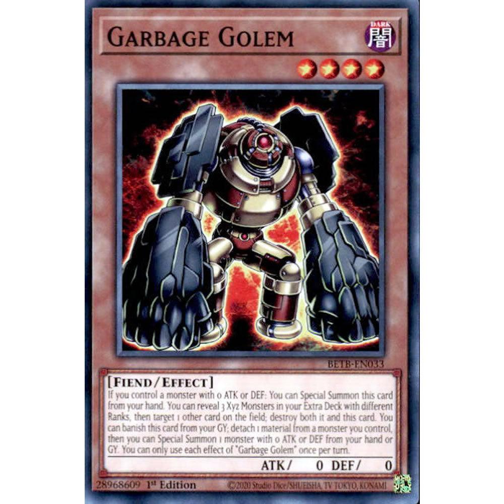 Garbage Golem BETB-EN033 Yu-Gi-Oh! Card from the Beyond the Brave Set