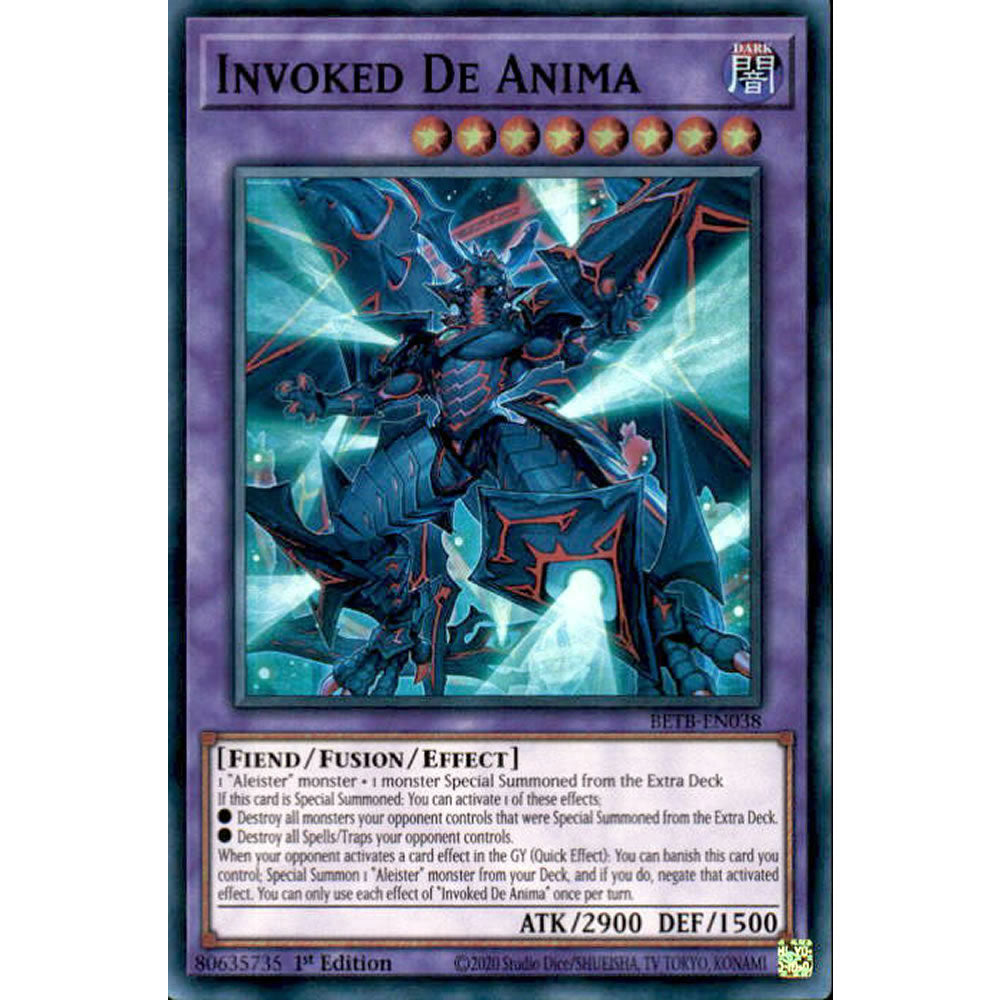 Invoked De Anima BETB-EN038 Yu-Gi-Oh! Card from the Beyond the Brave Set
