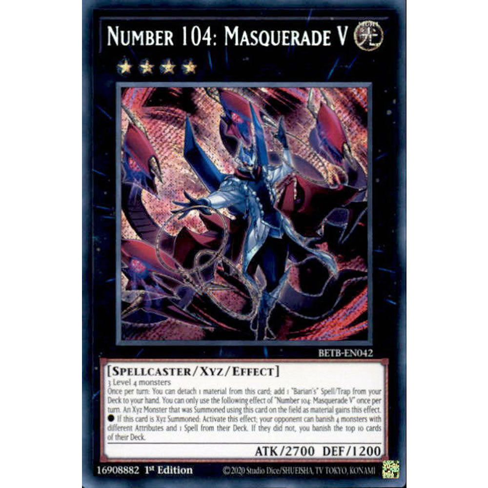 Number 104: Masquerade V BETB-EN042 Yu-Gi-Oh! Card from the Beyond the Brave Set
