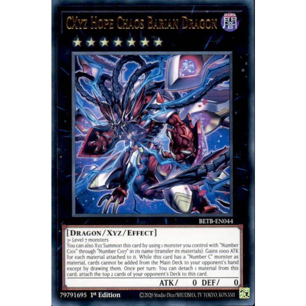 CXyz Hope Chaos Barian Dragon BETB-EN044 Yu-Gi-Oh! Card from the Beyond the Brave Set