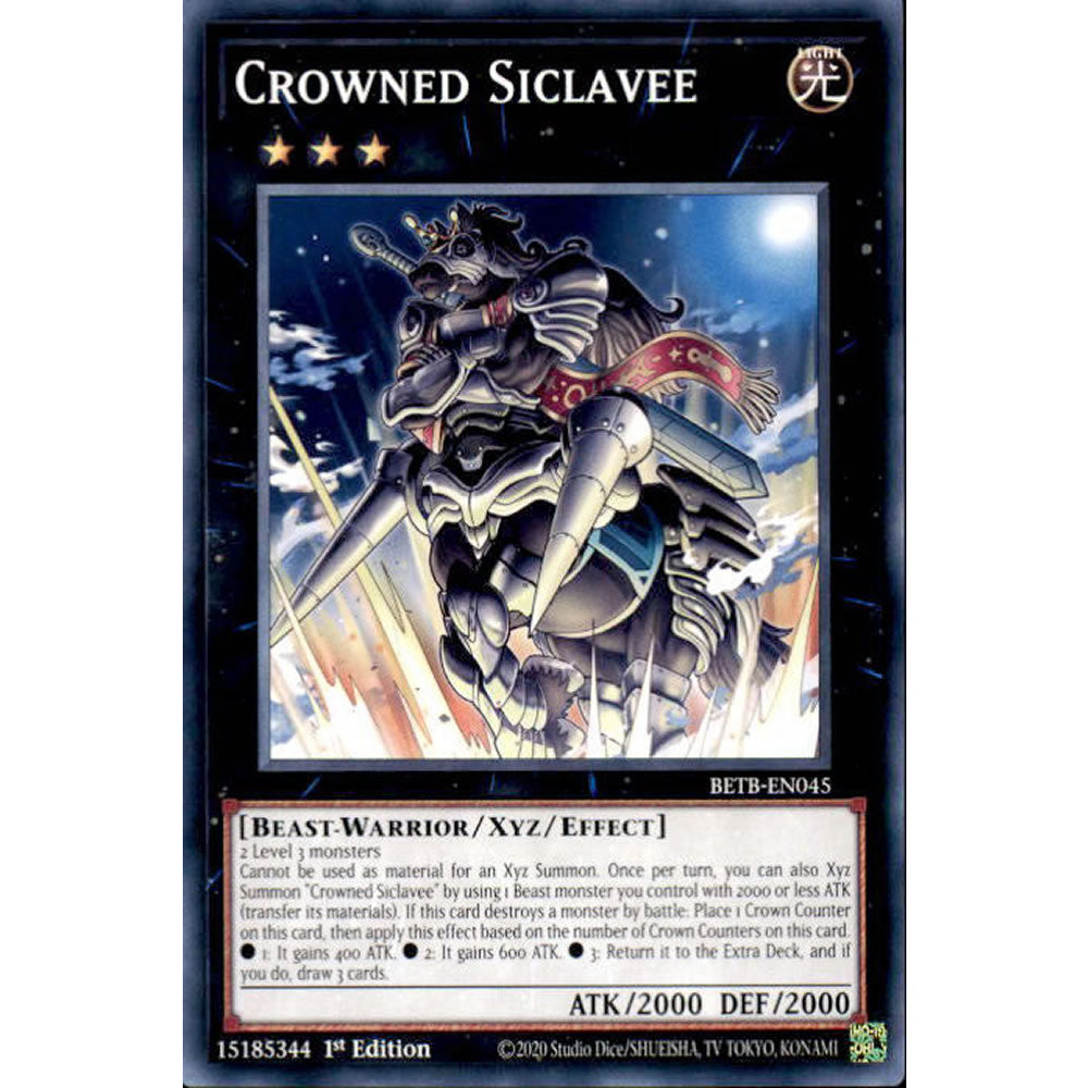 Crowned Siclavee BETB-EN045 Yu-Gi-Oh! Card from the Beyond the Brave Set