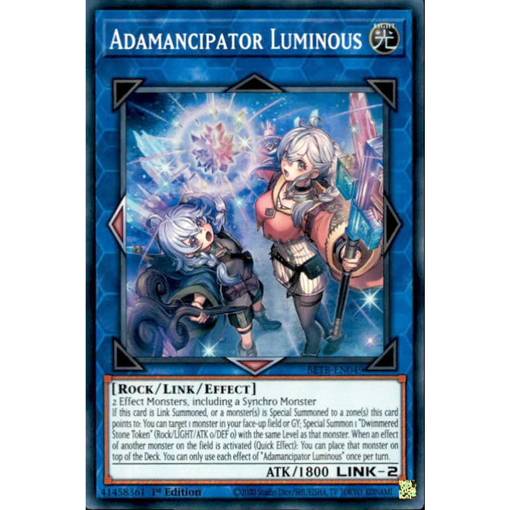 Adamancipator Luminous BETB-EN049 Yu-Gi-Oh! Card from the Beyond the Brave Set