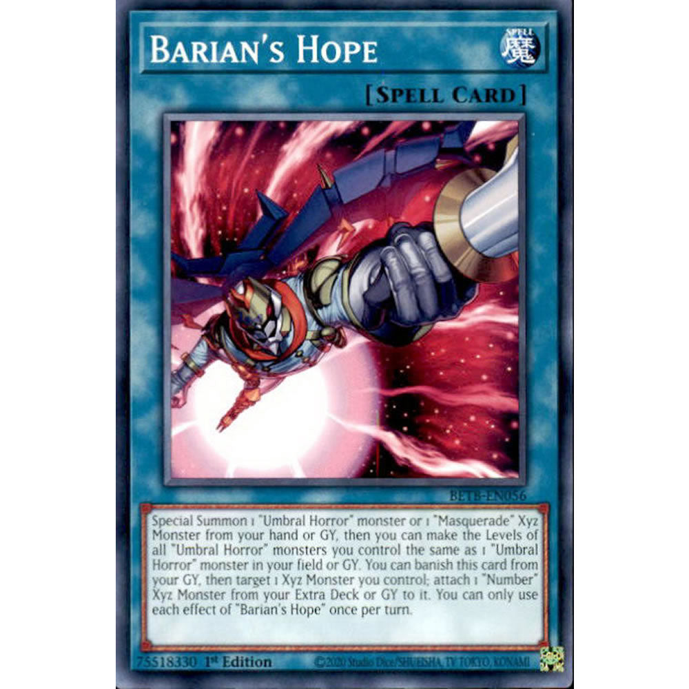Barian's Hope BETB-EN056 Yu-Gi-Oh! Card from the Beyond the Brave Set