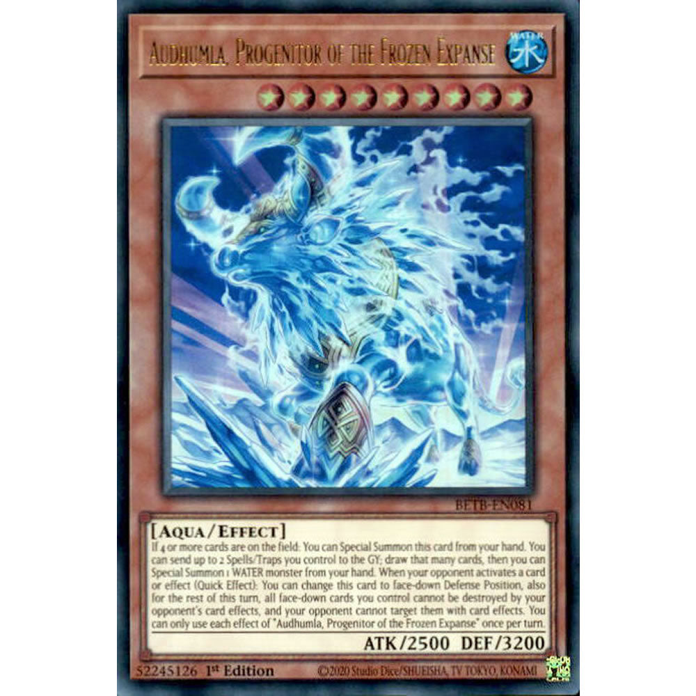 Audhumla, Progenitor of the Frozen Expanse BETB-EN081 Yu-Gi-Oh! Card from the Beyond the Brave Set