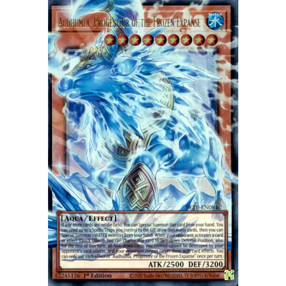Audhumla, Progenitor of the Frozen Expanse (extended art) BETB-EN081 Yu-Gi-Oh! Card from the Beyond the Brave Set