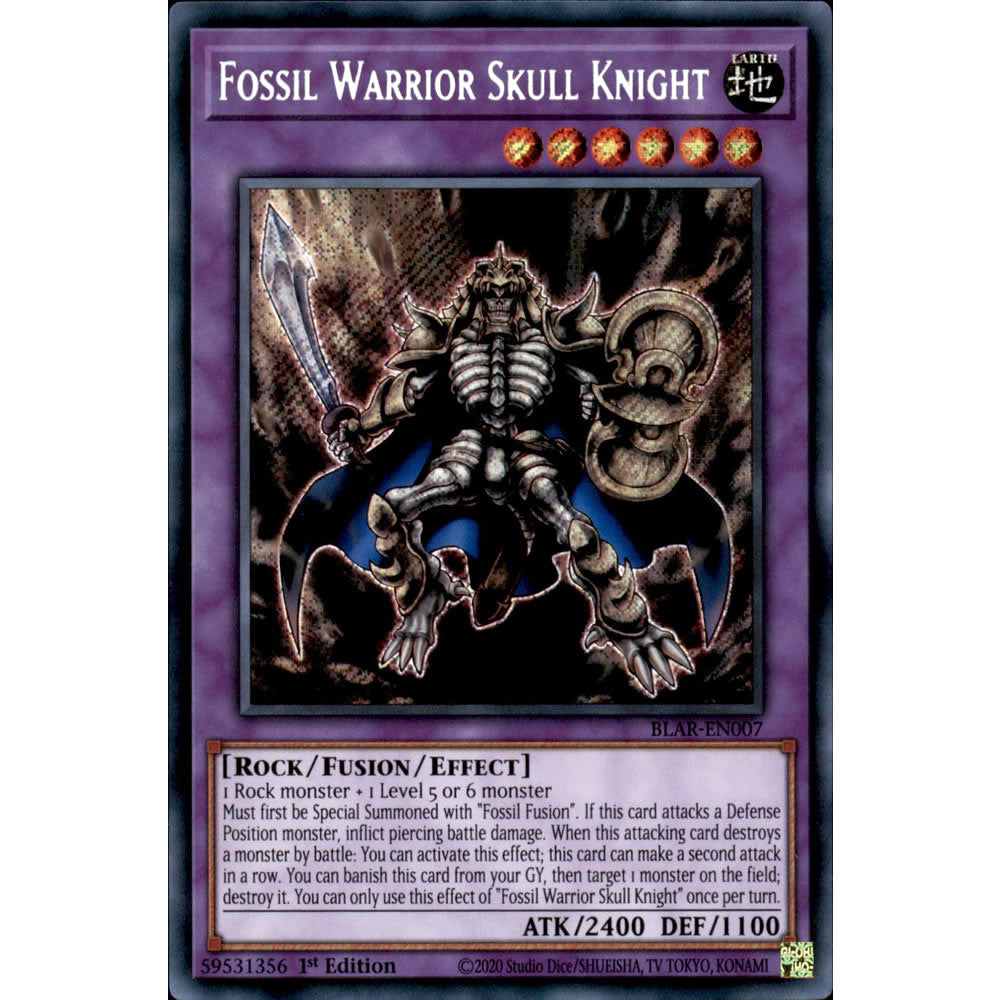 Fossil Warrior Skull Knight BLAR-EN007 Yu-Gi-Oh! Card from the Battles of Legend: Armageddon Set