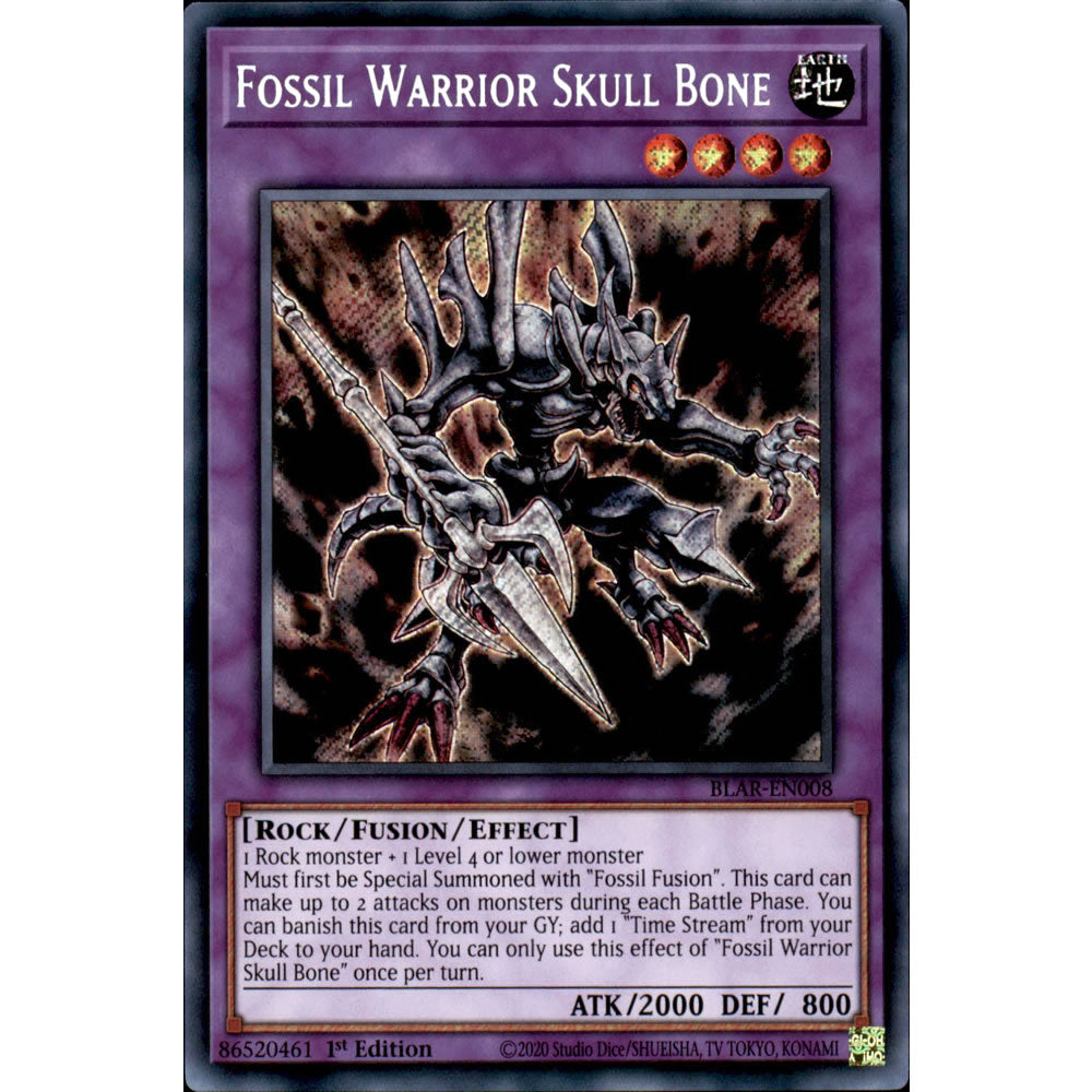 Fossil Warrior Skull Bone BLAR-EN008 Yu-Gi-Oh! Card from the Battles of Legend: Armageddon Set