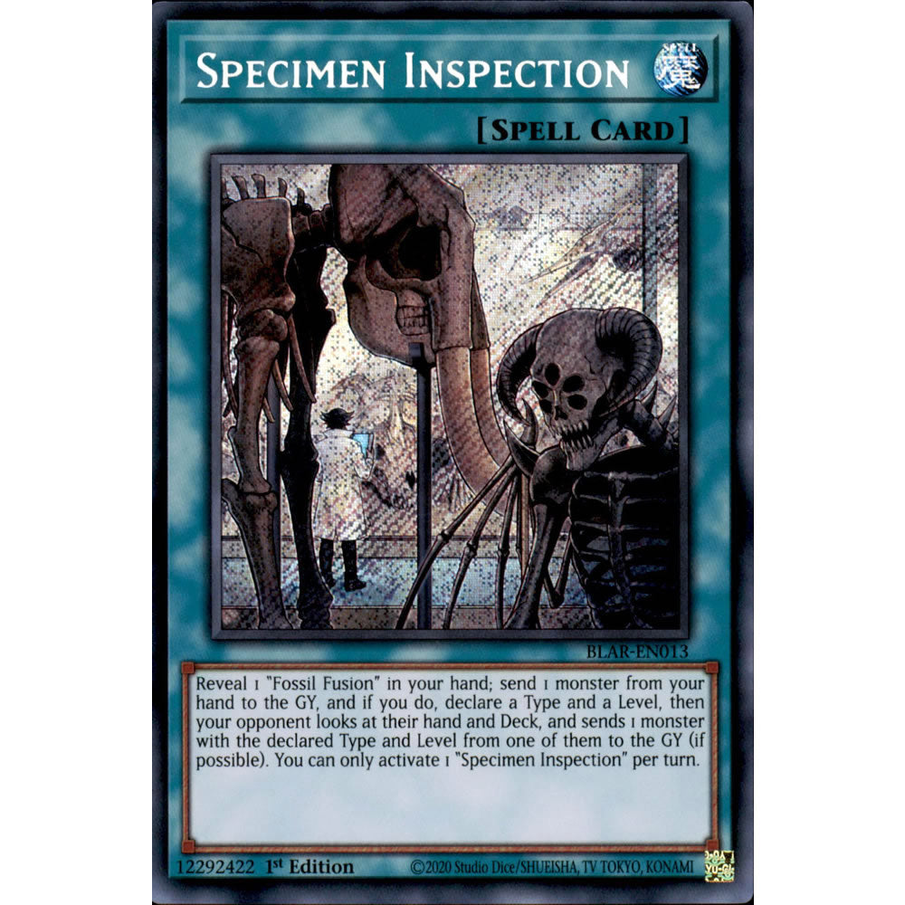 Specimen Inspection BLAR-EN013 Yu-Gi-Oh! Card from the Battles of Legend: Armageddon Set