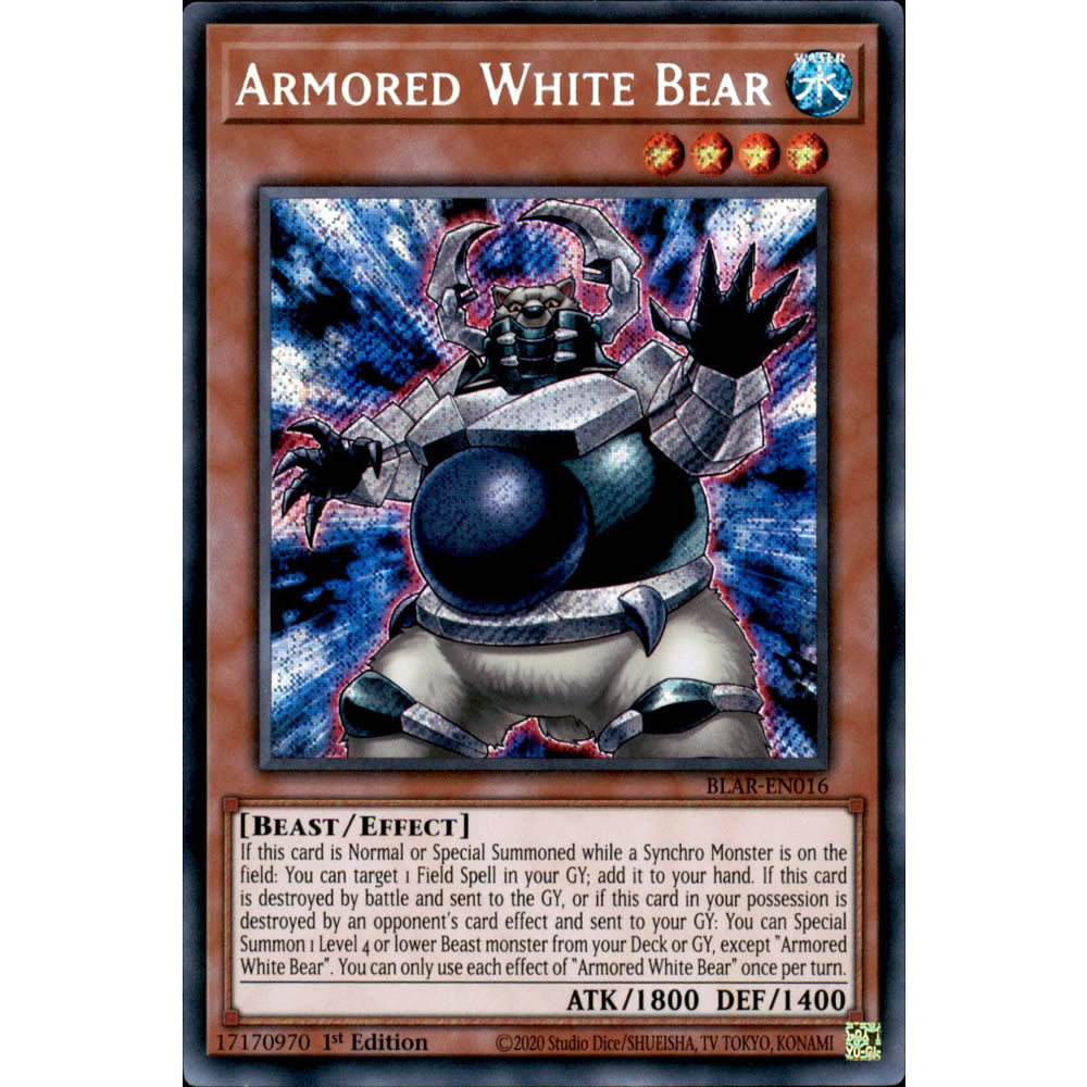 Armored White Bear BLAR-EN016 Yu-Gi-Oh! Card from the Battles of Legend: Armageddon Set