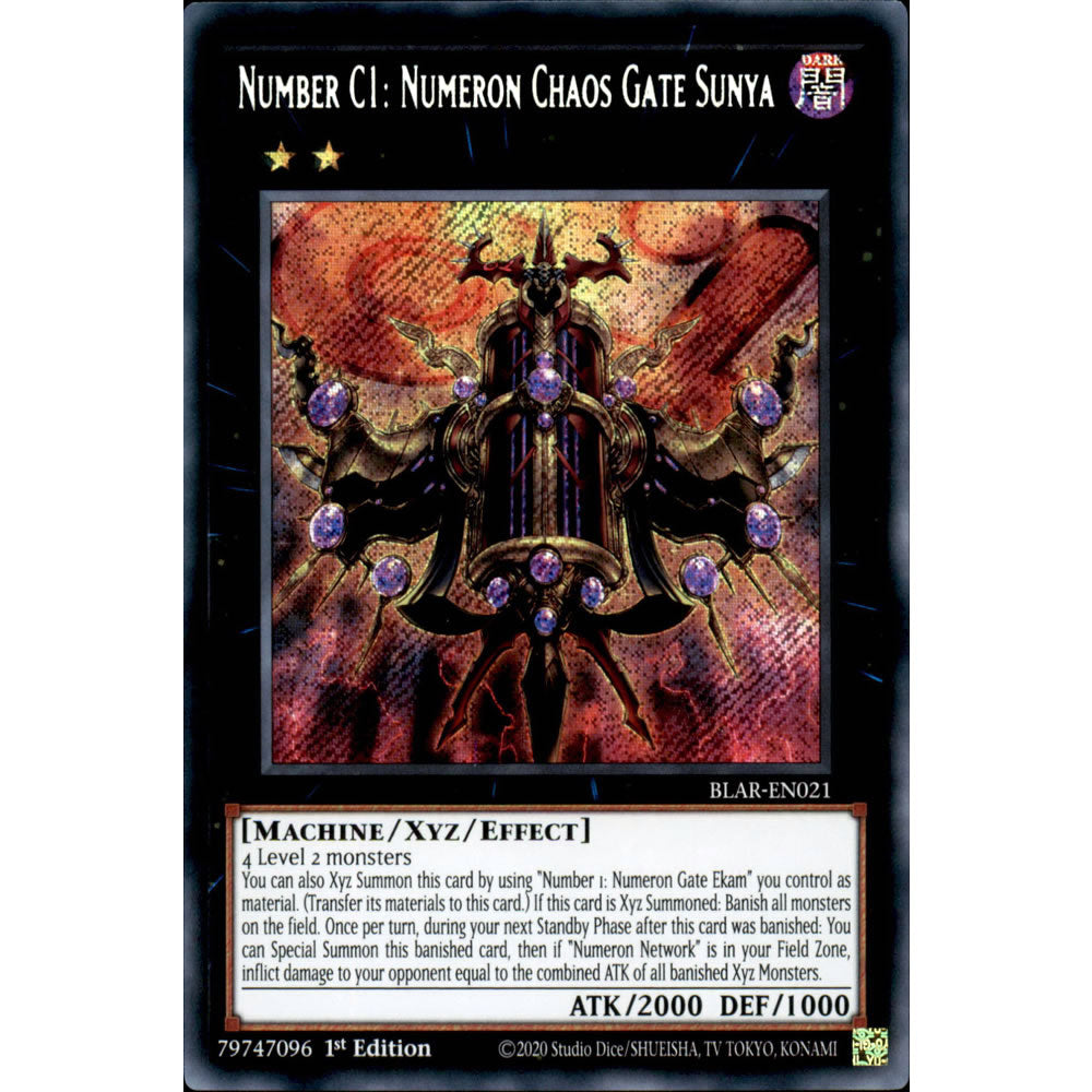 Number C1: Numeron Chaos Gate Sunya BLAR-EN021 Yu-Gi-Oh! Card from the Battles of Legend: Armageddon Set
